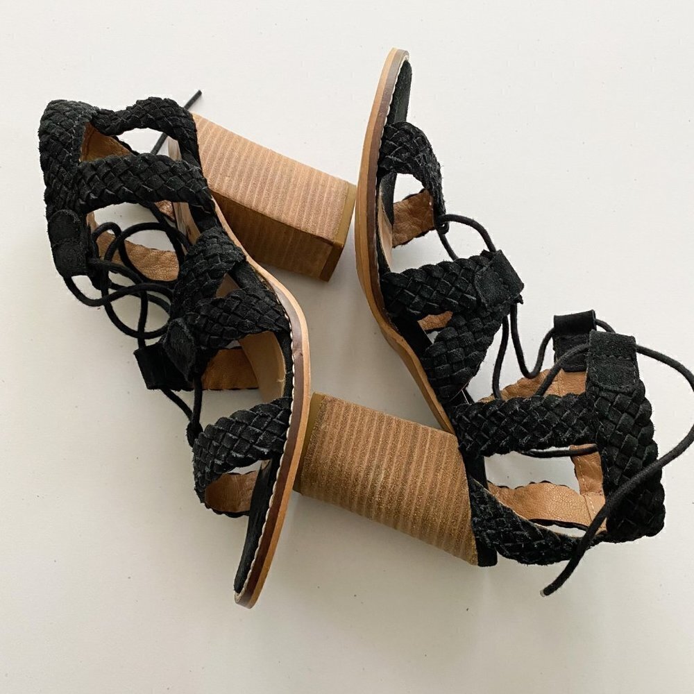 Diba Womens Pop Art Heels, Black Leather, Size 8 - Picture 4 of 10